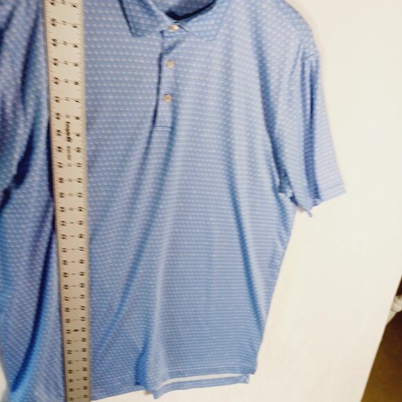 Peter Millar Summer Comfort, XL Mens Short Sleeve Polo, Blue, Skulls Print, Golf - Picture 10 of 16